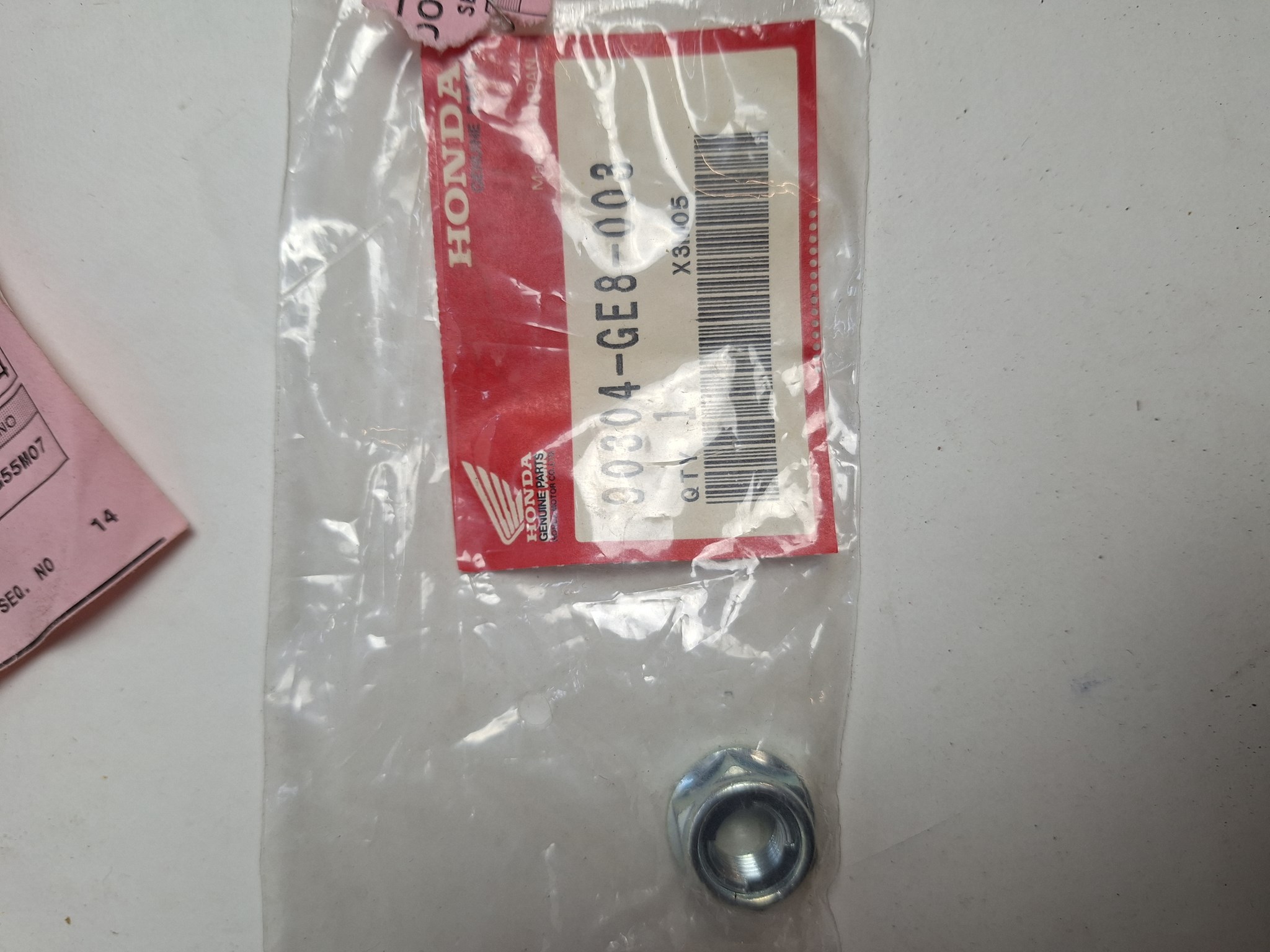 Picture of NUT U 10 MM  90304-GE8-003  NB 50